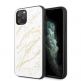 Guess Marble Glass Case - дизайнерски кейс с висока защита за iPhone 11 Pro Max (бял) thumbnail