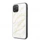 Guess Marble Glass Case - дизайнерски кейс с висока защита за iPhone 11 Pro (бял) thumbnail 2
