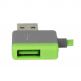 4smarts StackWire Micro-USB Data Cable 1m - компактен microUSB кабел с USB изход за мобилни устройства с microUSB вход (сив-зелен) thumbnail 3