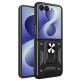 Хибриден удароустойчив кейс с пръстен против изпускане за Samsung Galaxy Z Flip8 - Techsuit CamShield Case (черен) thumbnail