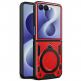 Хибриден удароустойчив кейс с вградена поставка за Samsung Galaxy Z Flip8 - Techsuit CamGuard Pro Case (червен) thumbnail