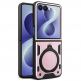 Хибриден удароустойчив кейс с вградена поставка за Samsung Galaxy Z Flip8 - Techsuit CamGuard Pro Case (розово злато) thumbnail