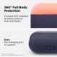 Elago Duo Hang Silicone Case - силиконов калъф с карабинер за Apple Airpods Pro (тъмносин-оранжев) thumbnail 4