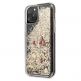 Guess Liquid Glitter Hearts Case - дизайнерски кейс с висока защита за iPhone 11 Pro Max (златист) thumbnail 2