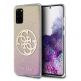 Guess Glitter 4G Circle Logo Case - дизайнерски кейс с висока защита за Samsung Galaxy S20 Plus (розов) thumbnail