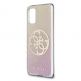 Guess Glitter 4G Circle Logo Case - дизайнерски кейс с висока защита за Samsung Galaxy S20 Plus (розов) thumbnail 3