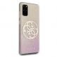 Guess Glitter 4G Circle Logo Case - дизайнерски кейс с висока защита за Samsung Galaxy S20 Plus (розов) thumbnail 6