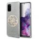 Guess Glitter 4G Circle Logo Case - дизайнерски кейс с висока защита за Samsung Galaxy S20 Plus (сив) thumbnail