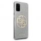 Guess Glitter 4G Circle Logo Case - дизайнерски кейс с висока защита за Samsung Galaxy S20 Plus (сив) thumbnail 2