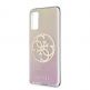 Guess Glitter 4G Circle Logo Case - дизайнерски кейс с висока защита за Samsung Galaxy S20 (розов) thumbnail 6