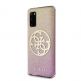 Guess Glitter 4G Circle Logo Case - дизайнерски кейс с висока защита за Samsung Galaxy S20 (розов) thumbnail 7