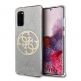 Guess Glitter 4G Circle Logo Case - дизайнерски кейс с висока защита за Samsung Galaxy S20 (сив) thumbnail