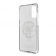 Guess Glitter 4G Circle Logo Case - дизайнерски кейс с висока защита за Samsung Galaxy S20 (сив) thumbnail 4