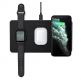 Satechi Trio Wireless Charging Pad - док станция и поставка за безжично зареждане на Qi устройства, Apple Watch и Apple AirPods (черен) thumbnail