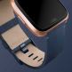 Fitbit Versa Accessory Band Leather Small - кожена (естествена кожа) каишка за Fitbit Ionic (тъмносин)  thumbnail 2