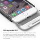 Elago S6 Glide Frosted Case - слайдър кейс и защитни покрития за дисплея и задната част за iPhone 6 (тъмносив-прозрачен) thumbnail 4