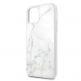 Guess Marble Hard Case - дизайнерски кейс с висока защита за iPhone 11 (бял) thumbnail 3