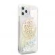 Guess Circle Liquid Glitter Hard Case - дизайнерски кейс с висока защита за iPhone 11 Pro (розов) thumbnail 5
