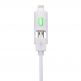 Comma Light Dural 2 in 1 Cable - универсален кабел с Lightning и MicroUSB конектори (бял) thumbnail