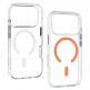  Хибриден удароустойчив кейс с MagSafe за iPhone 18 Pro, iPhone 17 Pro - Liavec Pure Crystal Case (прозрачен-оранжев) thumbnail 3