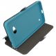 Wallet Flip Case - кожен калъф, тип портфейл и поставка за LG K8 (син) thumbnail 4