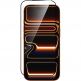 Калено стъклено защитно покритие за дисплея на iPhone 18 Pro, Phone 17 Pro - Benks Tempered glass Glass Warrior 2.0 AR-EZFita (черен-прозрачен) thumbnail 3