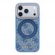 Дизайнерски кожен кейс с MagSafe за iPhone 18 Pro, iPhone 17 Pro - Guess PU 4G Ring Stand MagSafe Leather Hard Case (blue) thumbnail 3