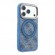 Дизайнерски кожен кейс с MagSafe за iPhone 18 Pro, iPhone 17 Pro - Guess PU 4G Ring Stand MagSafe Leather Hard Case (blue) thumbnail 4