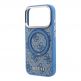 Дизайнерски кожен кейс с MagSafe за iPhone 18 Pro, iPhone 17 Pro - Guess PU 4G Ring Stand MagSafe Leather Hard Case (blue) thumbnail 5