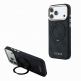 Дизайнерски кожен кейс с MagSafe за iPhone 18 Pro Max, iPhone 17 Pro Max - Guess PU 4G Ring Stand MagSafe Leather Hard Case (black) thumbnail