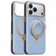 Кожен кейс с MagSafe и вградена поставка за iPhone 18 Pro, iPhone 17 Pro - Torras Ostand Q3 VegSkin MagSafe Case (blue) thumbnail