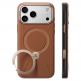 Кожен кейс с MagSafe и вградена поставка за iPhone 18 Pro Max, iPhone 17 Pro Max - Torras Ostand Q3 VegSkin MagSafe Case (brown) thumbnail 2