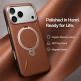 Кожен кейс с MagSafe и вградена поставка за iPhone 18 Pro Max, iPhone 17 Pro Max - Torras Ostand Q3 VegSkin MagSafe Case (brown) thumbnail 7