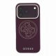 Дизайнерски хибриден удароустойчив кейс с MagSafe за iPhone 18 Pro - Guess PU Semi Wrap Perforated 4G Logo MagSafe Case (burgundy) thumbnail 3