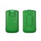 Telone Deko 1 Pouch Size 13 - вертикален кожен калъф, тип джоб с лента за издърпване за LG G3 Mini, Nokia 625/730/900/920, Galaxy Alpha/S3/S4, Sony E3 и други (зелен) thumbnail