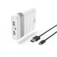 Външна батерия HAMA Soft Touch, 10400 mAh, USB-A, MicroUSB, Бял thumbnail