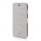 Mercedes-Benz Folio Case - кожен калъф (естествена кожа), тип портфейл за iPhone SE 2020, iPhone 7, iPhone 8 (сив) thumbnail
