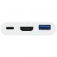 Macally USB-C Multiport Adapter 4K - адаптер за свързване от USB-C към HDMI 4K, USB-C, USB-A (бял) thumbnail 5