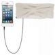 KitSound Audio Bow Headband - вълнена лента за глава с вградени слушалки за iPhone и мобилни устройства (кремав) thumbnail 2