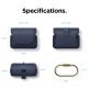 Elago Airpods Pro Leather Case - кожен калъф (ествествена кожа) за Apple Airpods Pro (тъмносин)  thumbnail 6