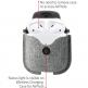 TwelveSouth AirSnap Leather Case - кожен калъф (ествествена кожа) за Apple Airpods (сив) thumbnail 5