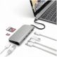 Satechi USB-C Aluminum Multiport Adapter - мултифункционален хъб за свързване на допълнителна периферия за компютри с USB-C (тъмносив) thumbnail 2