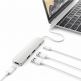 Satechi USB-C Multiport Adapter - мултифункционален хъб за свързване на допълнителна периферия за компютри с USB-C (сребрист) thumbnail