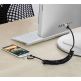 Just Mobile AluCable Duo Twist Lightning and MicroUSB Cable - разтягащ се кабел 2в1 за Lightning и MicroUSB устройства (черен-сребрист) thumbnail 6