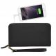 MightyPurse Multifunctional Wallet with Power Bank and Cables - умен мултифункционален кожен портфейл с външна батерия за зареждане на мобилни устройства с USB-C, Lightning и MicroUSB порт (черен) thumbnail