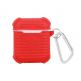 Silicone Case with Carabiner v3 - силиконов калъф с карабинер за Apple Airpods и Apple Airpods 2 (червен) thumbnail