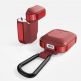 XDoria Defense Trek for AirPods - удароустойчив кейс с карабинер за Apple Airpods (червен) thumbnail 4
