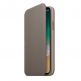 SDesign Original Leather Folio Case - качествен кожен (естествена кожа) калъф за iPhone XS, iPhone X (бежов) thumbnail