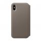 SDesign Original Leather Folio Case - качествен кожен (естествена кожа) калъф за iPhone XS, iPhone X (бежов) thumbnail 3