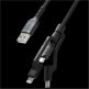 Nomad Kevlar USB-A to Universal Cable - здрав кевларен кабел за устройства с Lightning, microUSB и USB-C порт (30 см) (черен) thumbnail 5